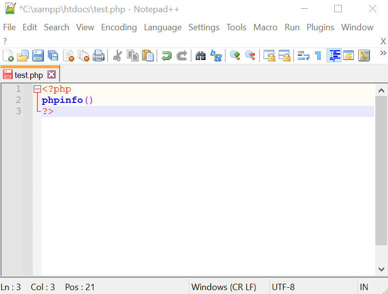 php tutorial voor beginners notepad