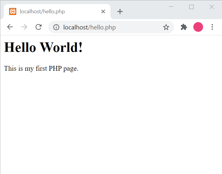 php tutorial voor beginners first php page