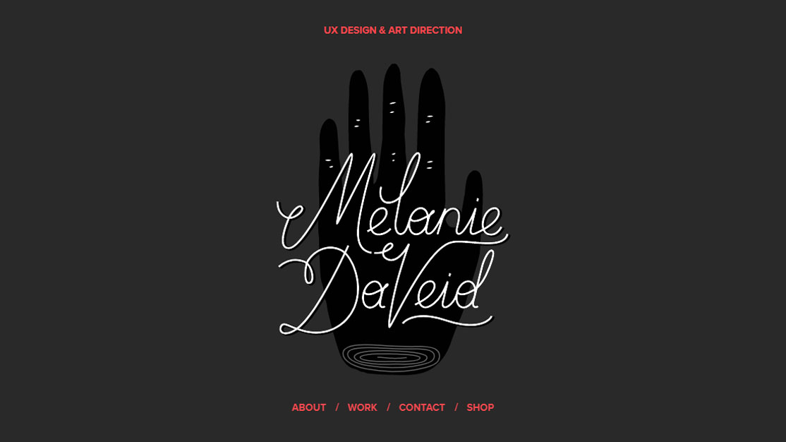 one page design Melanie DeVeid