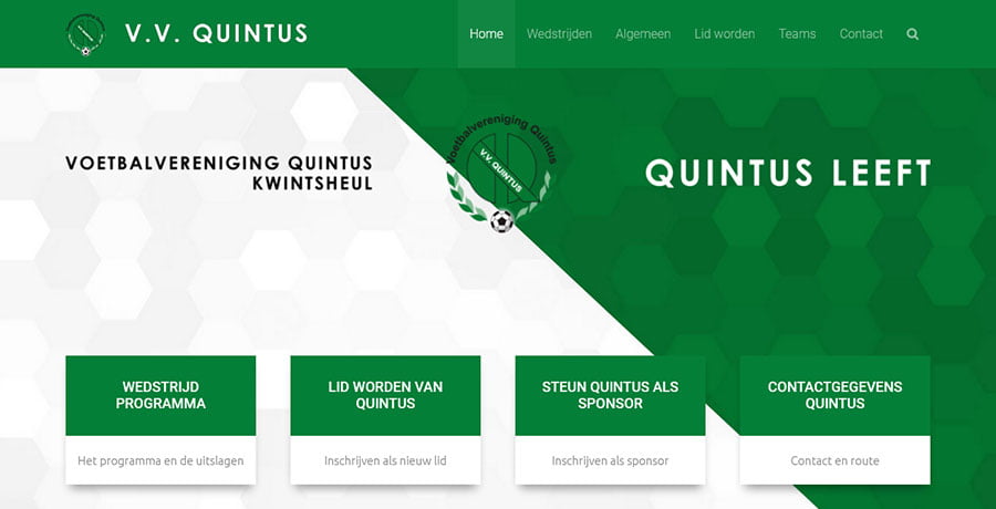 screenshot quintus-voetbal.nl